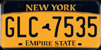 NY license plate GLC7535