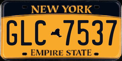 NY license plate GLC7537
