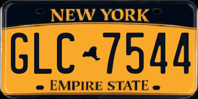 NY license plate GLC7544