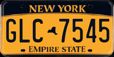 NY license plate GLC7545