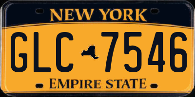 NY license plate GLC7546
