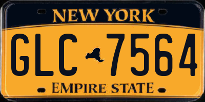 NY license plate GLC7564