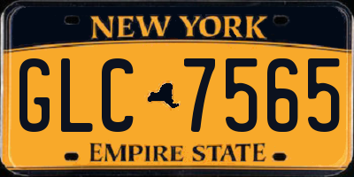 NY license plate GLC7565