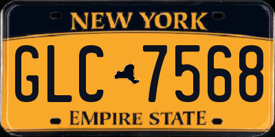 NY license plate GLC7568