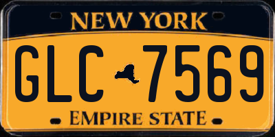 NY license plate GLC7569