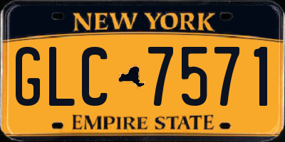NY license plate GLC7571