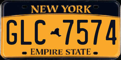 NY license plate GLC7574