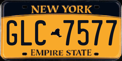 NY license plate GLC7577