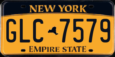 NY license plate GLC7579