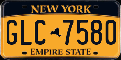NY license plate GLC7580