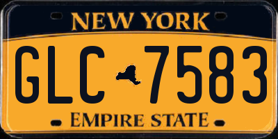 NY license plate GLC7583