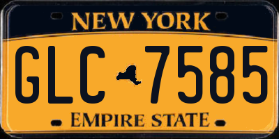 NY license plate GLC7585