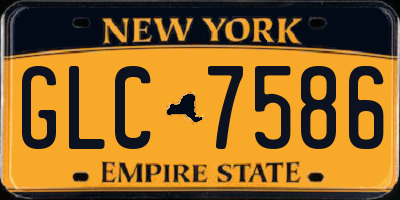 NY license plate GLC7586