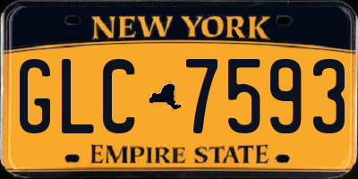NY license plate GLC7593