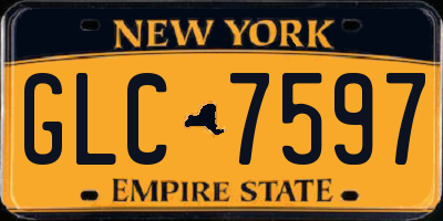 NY license plate GLC7597