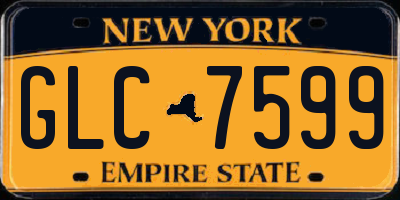 NY license plate GLC7599