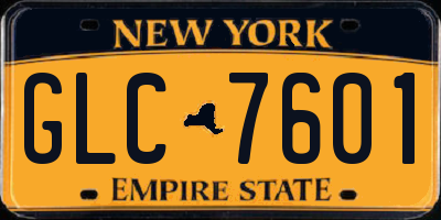 NY license plate GLC7601