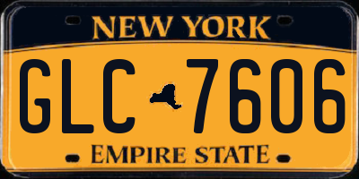 NY license plate GLC7606