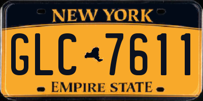 NY license plate GLC7611