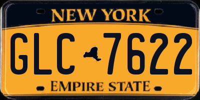 NY license plate GLC7622