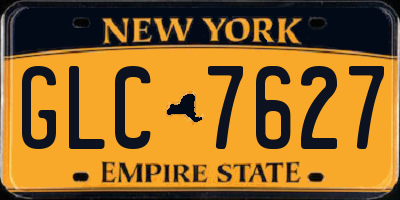 NY license plate GLC7627