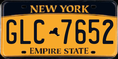 NY license plate GLC7652