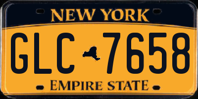 NY license plate GLC7658