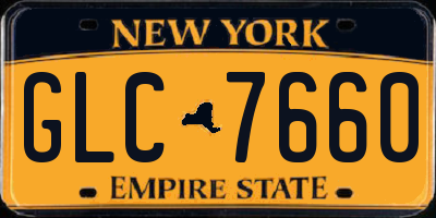 NY license plate GLC7660