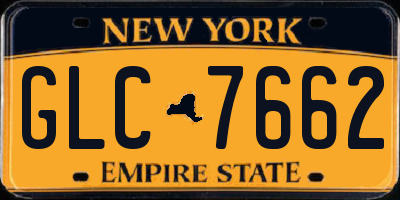 NY license plate GLC7662