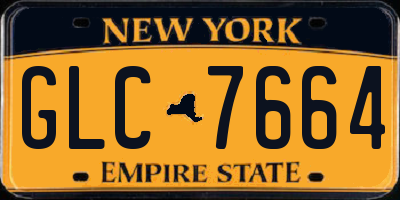 NY license plate GLC7664