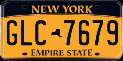 NY license plate GLC7679