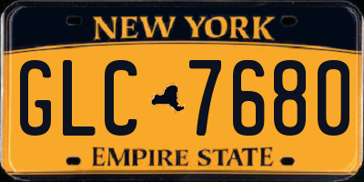 NY license plate GLC7680