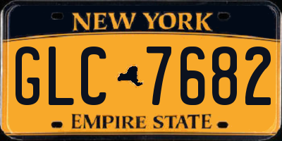 NY license plate GLC7682