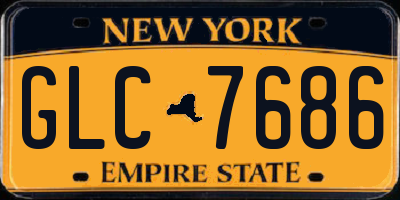 NY license plate GLC7686
