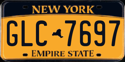 NY license plate GLC7697