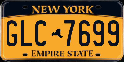 NY license plate GLC7699