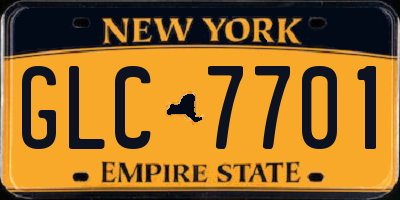 NY license plate GLC7701