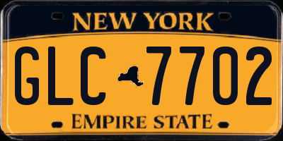 NY license plate GLC7702