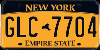 NY license plate GLC7704