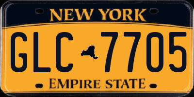 NY license plate GLC7705