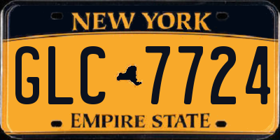 NY license plate GLC7724