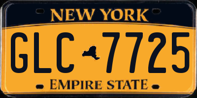 NY license plate GLC7725