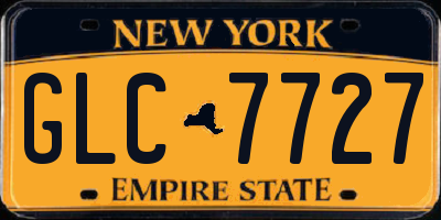 NY license plate GLC7727