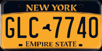 NY license plate GLC7740