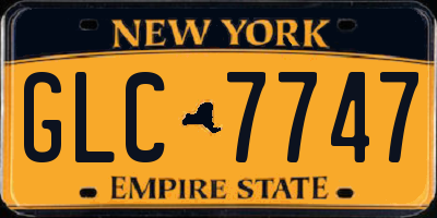 NY license plate GLC7747
