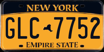 NY license plate GLC7752