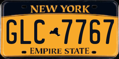NY license plate GLC7767