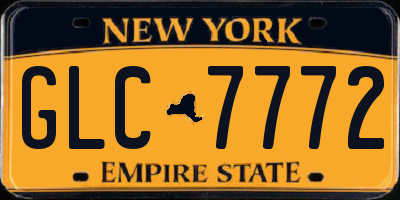 NY license plate GLC7772
