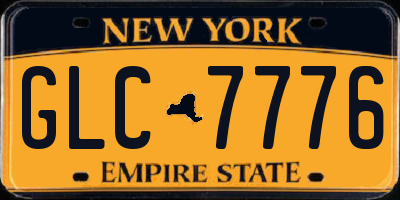 NY license plate GLC7776