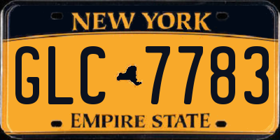 NY license plate GLC7783
